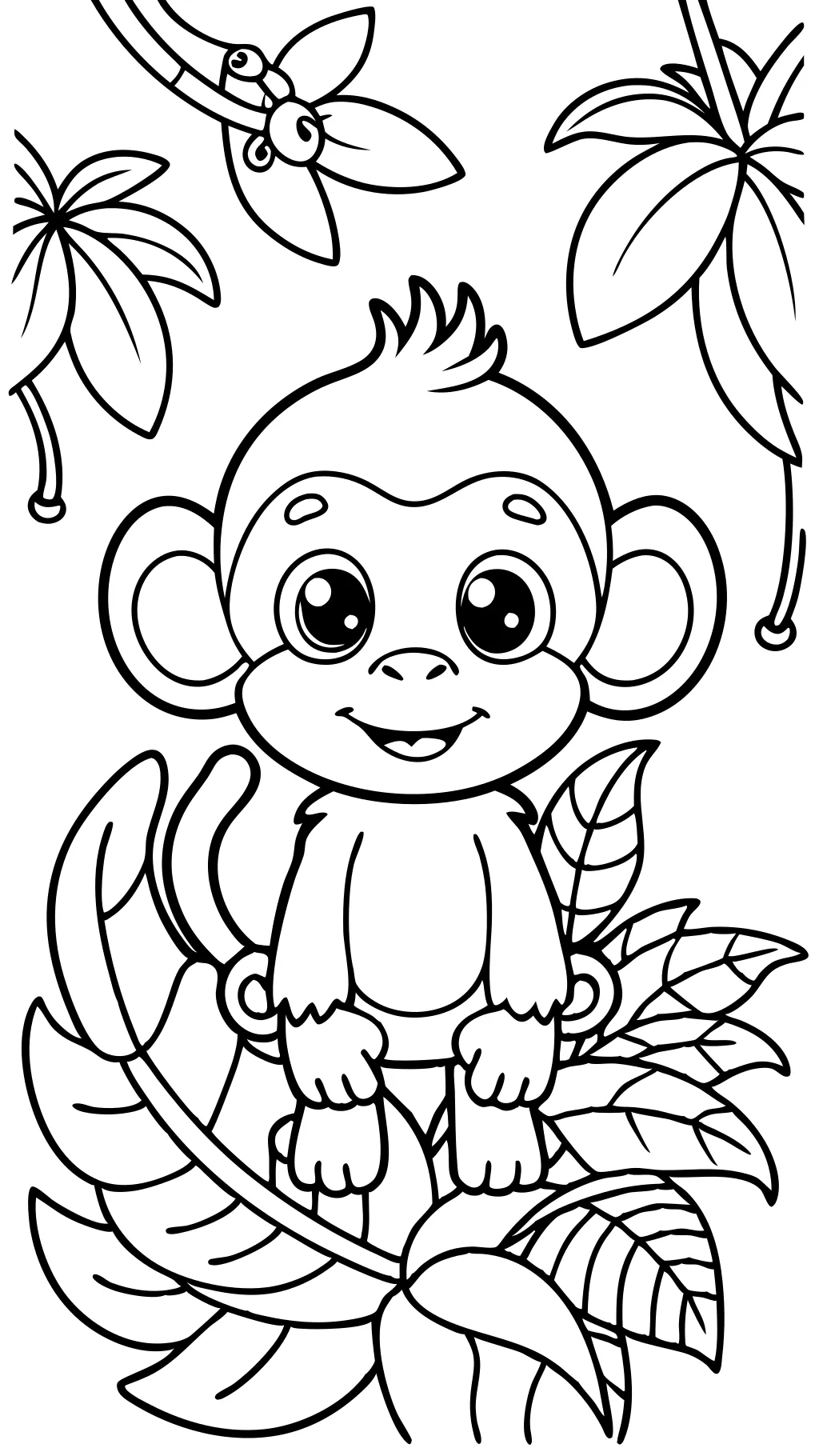 monkey printable coloring pages